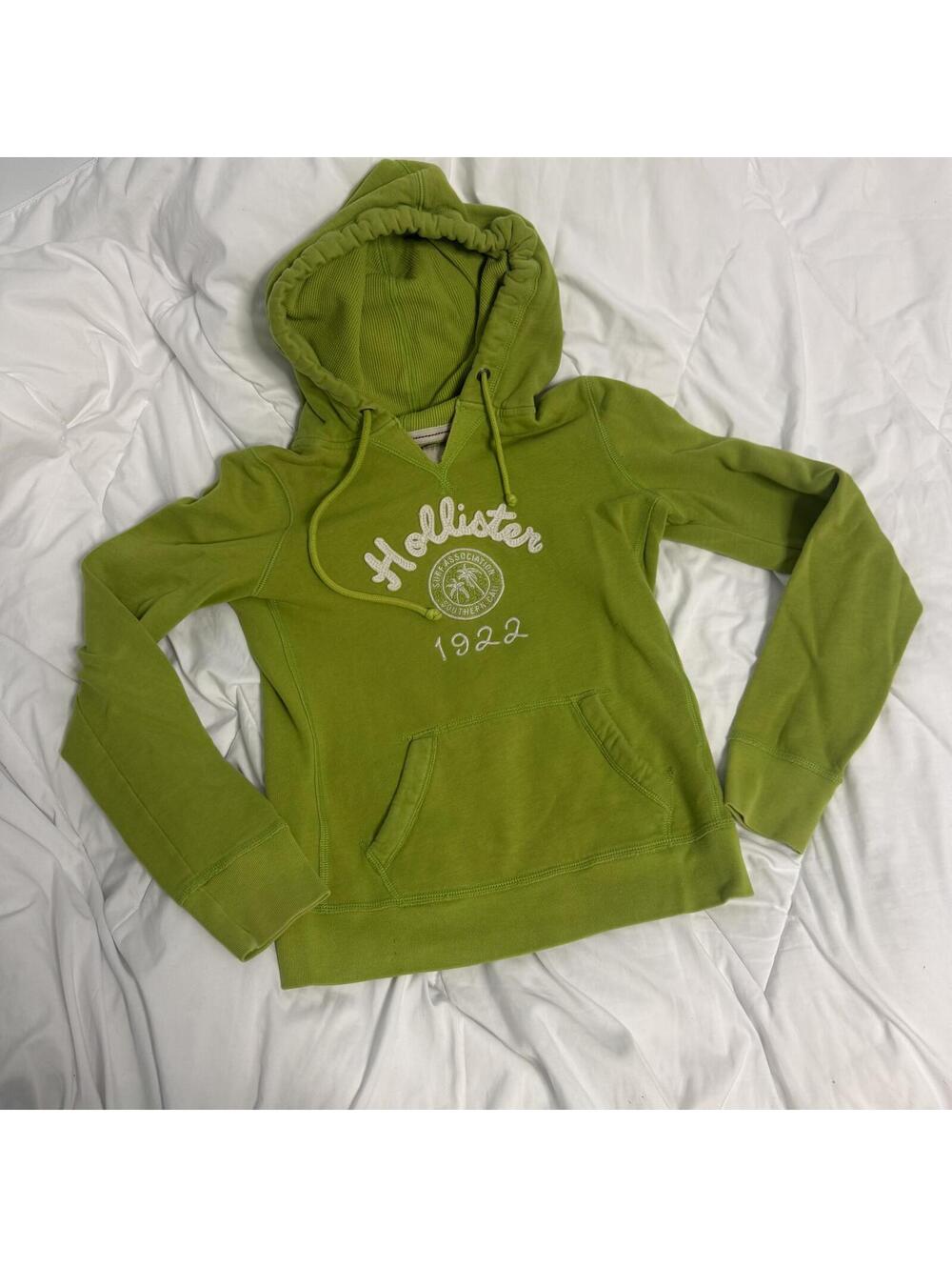 y2k 2000s lime green sweatshirt hollister